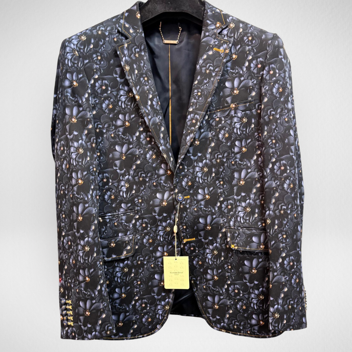 Claudio Lugli Black Floral Print Jacket